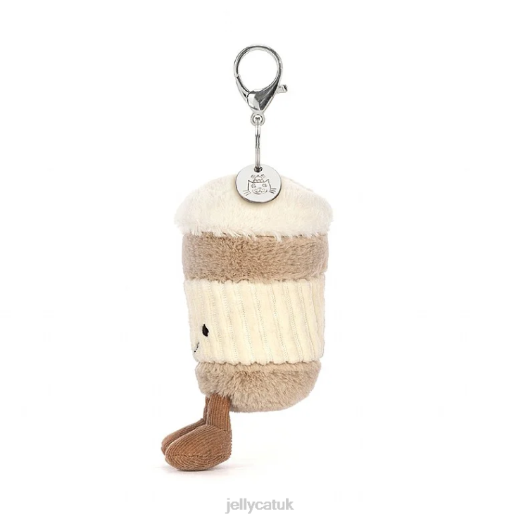 Jellycat Accessory V248Z34 Amuseable Coffee-To-Go Bag Charm Beige