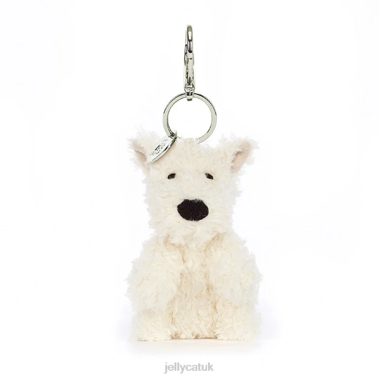 Jellycat Accessory V248Z642 Munro Scottie Dog Bag Charm Cream