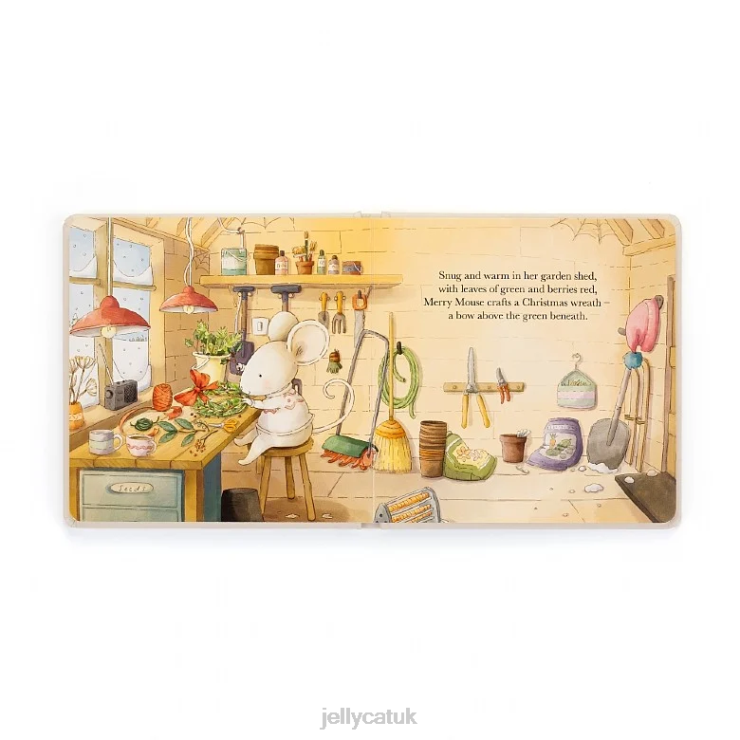 Jellycat Book V248Z182 Merry Mouse Book Multi-colour