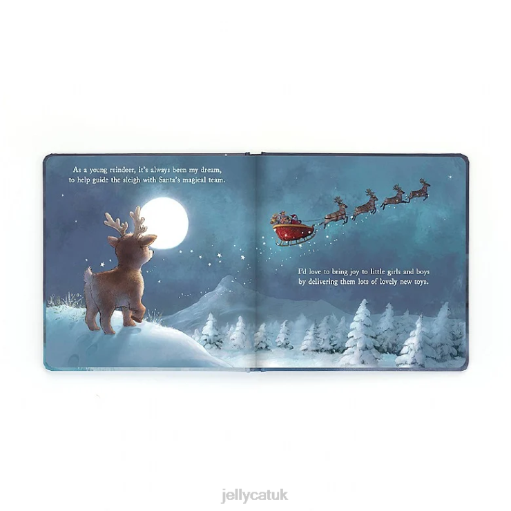 Jellycat Book V248Z193 Mitzi Reindeer\s Dream Book Multi-colour