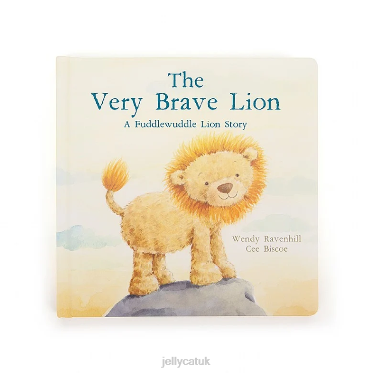 Jellycat Book V248Z692 The Very Brave Lion Book and Fuddlewuddle Lion Tan