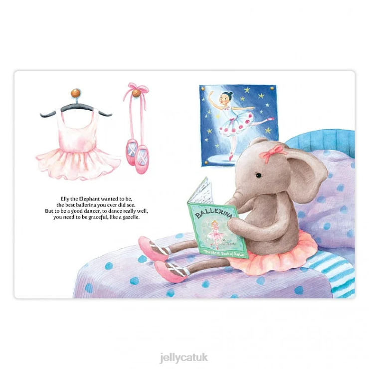 Jellycat Book V248Z703 Elly Ballerina Book Multi-colour