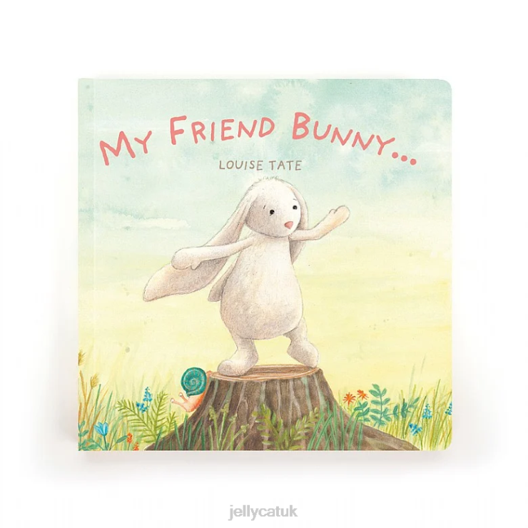 Jellycat Book V248Z704 My Friend Bunny Book and Bashful Bunny Beige