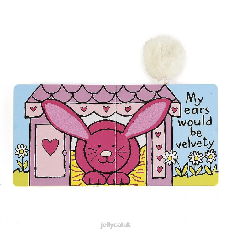 Jellycat Book V248Z705 If I Were A Rabbit Book and Bashful Tulip Bunny Pink