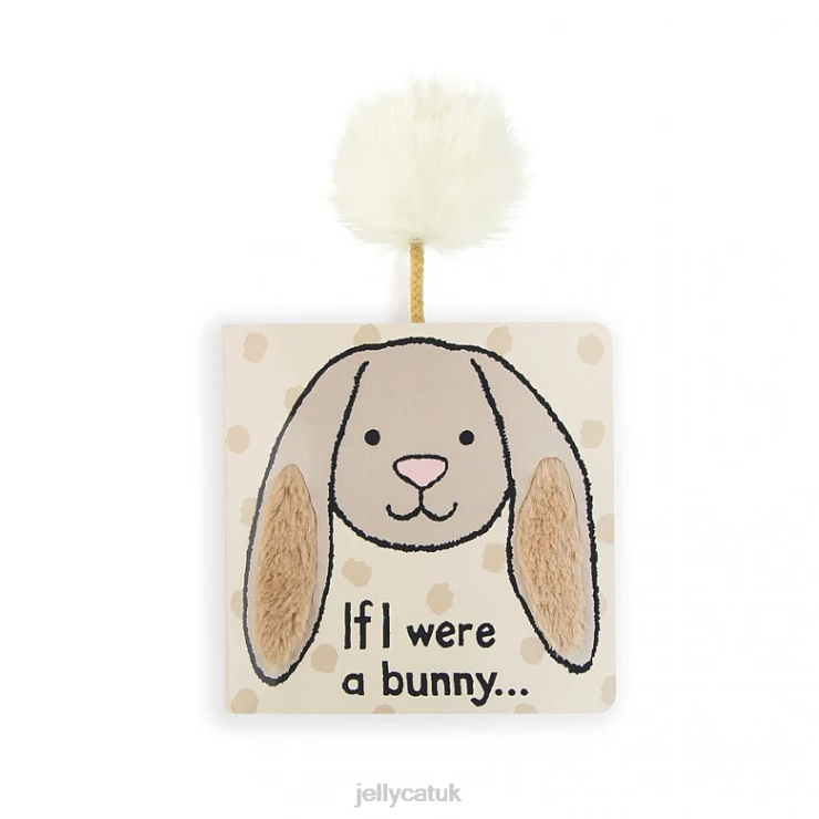 Jellycat Book V248Z711 If I Were A Bunny Book and Bashful Bunny Beige