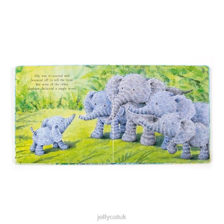 Jellycat Book V248Z736 Elephants Can\t Fly Book and Fuddlewuddle Elephant Blue