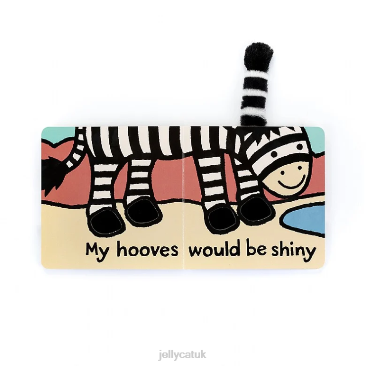 Jellycat Book V248Z776 If I were a Zebra Board Book Multi-colour