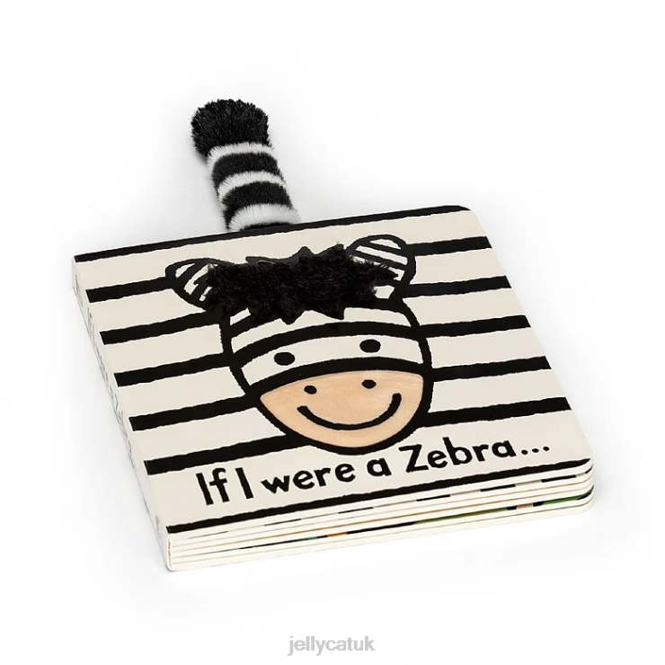 Jellycat Book V248Z776 If I were a Zebra Board Book Multi-colour