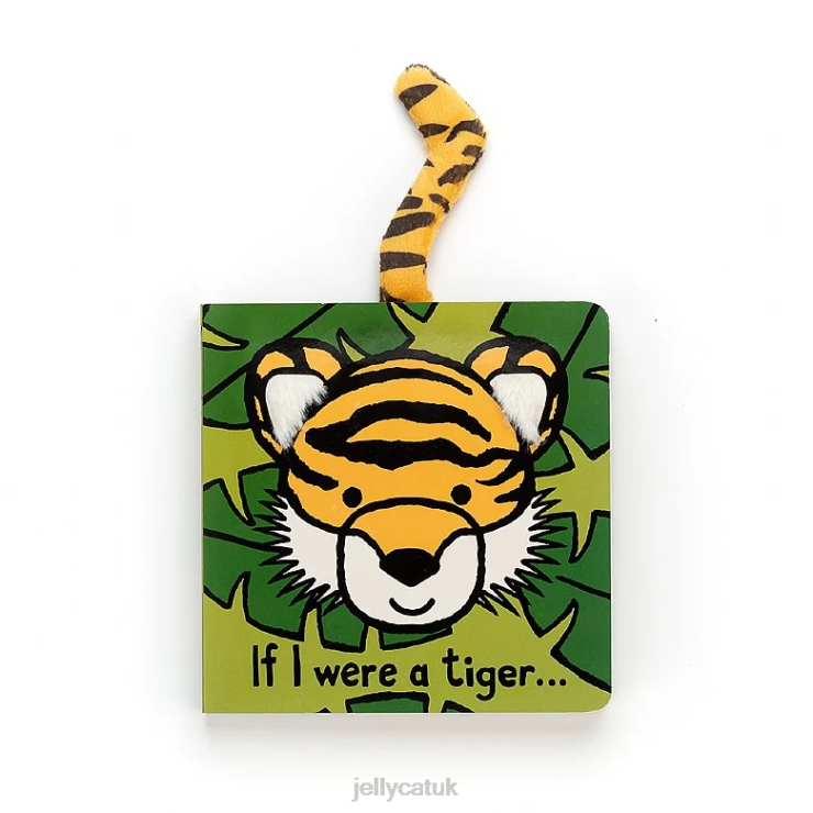 Jellycat Book V248Z786 If I Were A Tiger Book and Bashful Tiger Multi-colour