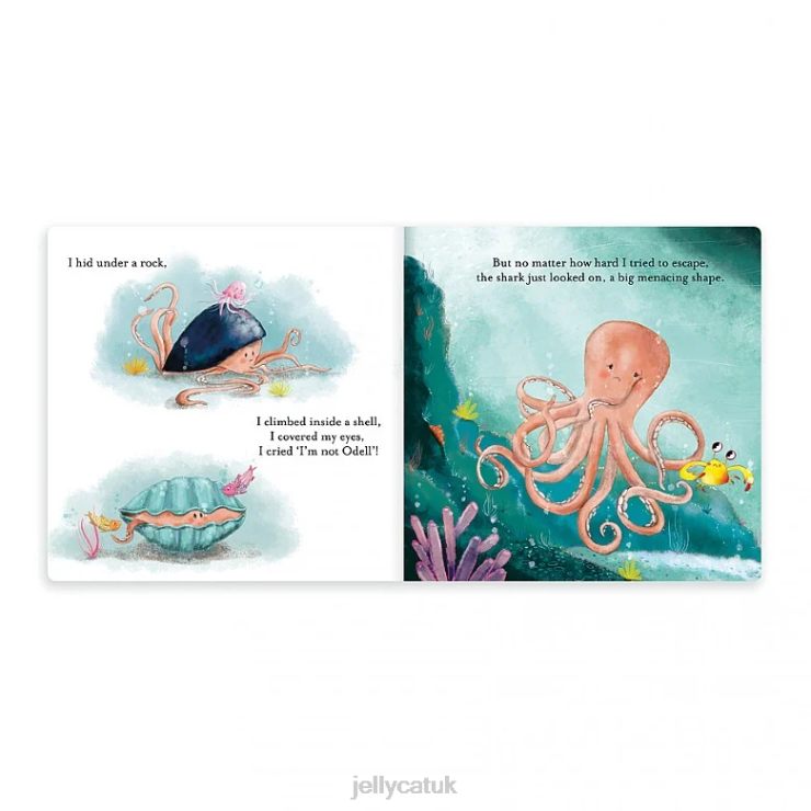 Jellycat Book V248Z798 The Fearless Octopus Book Multi-colour