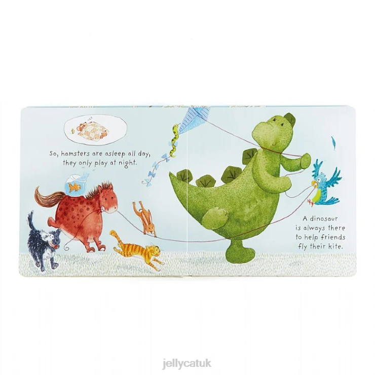 Jellycat Book V248Z809 My Best Pet Book and Bashful Dino Green