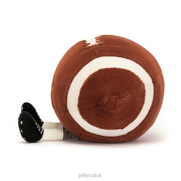 Jellycat Toy V248Z108 Amuseable Sports American Football Brown and White