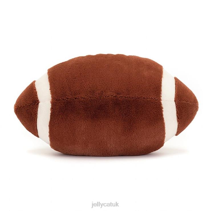 Jellycat Toy V248Z108 Amuseable Sports American Football Brown and White