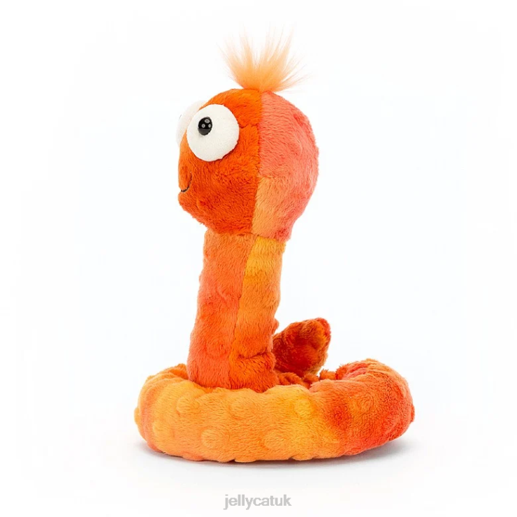 Jellycat Toy V248Z121 Winston Worm Orange