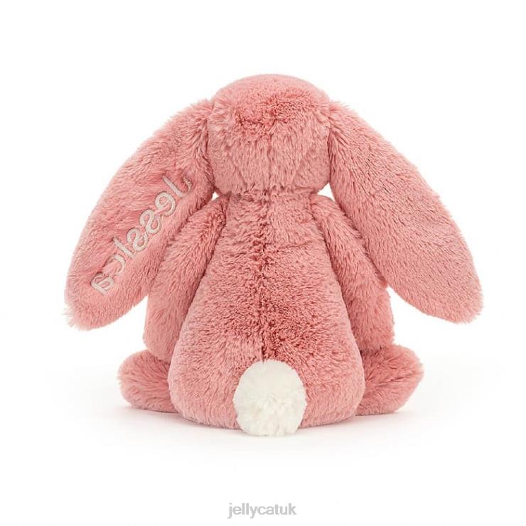 Jellycat Toy V248Z130 Personalised Bashful Petal Bunny Medium Sorbet Pink