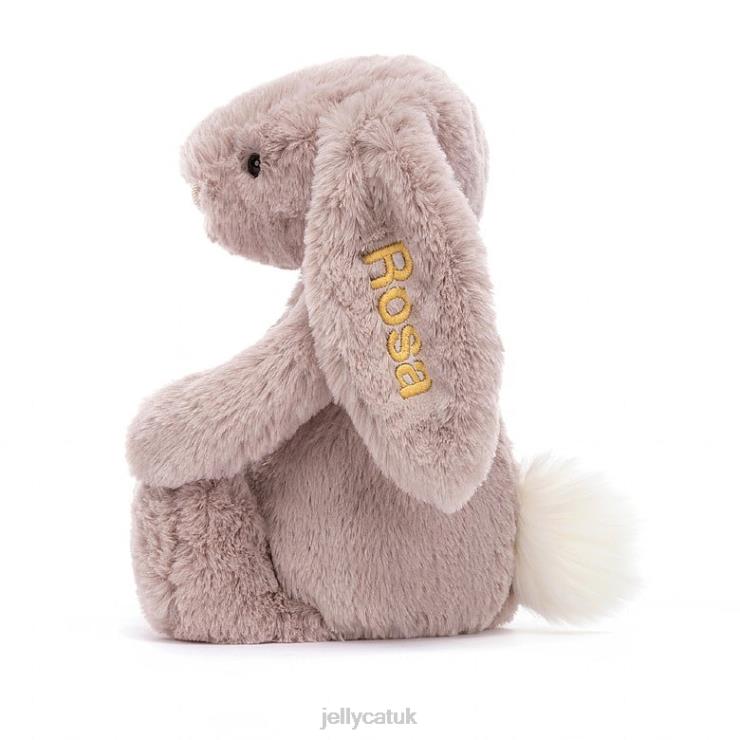 Jellycat Toy V248Z155 Personalised Bashful Luxe Bunny Rosa Medium Pink