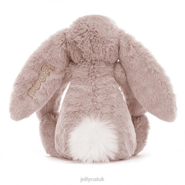 Jellycat Toy V248Z155 Personalised Bashful Luxe Bunny Rosa Medium Pink