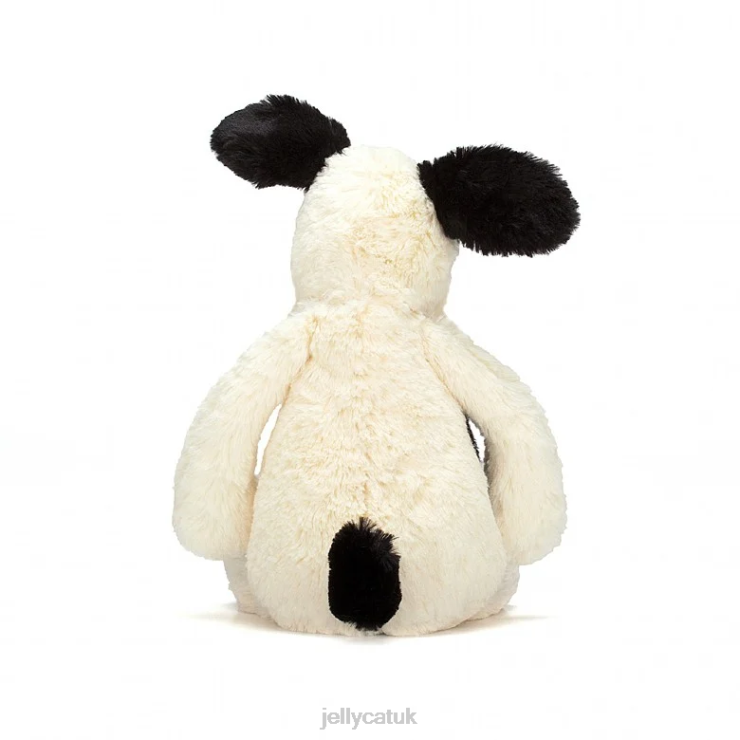 Jellycat Toy V248Z162 Bashful Black  Cream Puppy Black and White