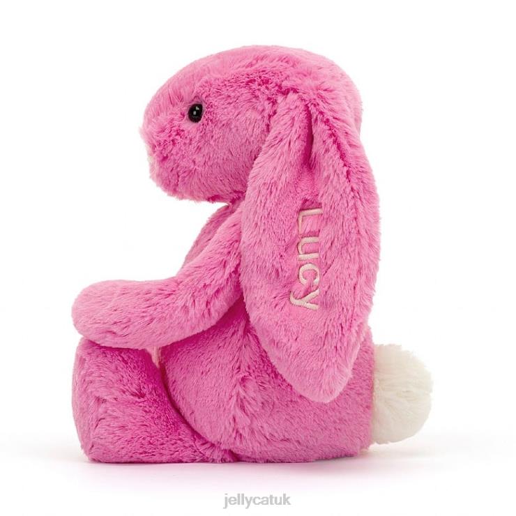 Jellycat Toy V248Z173 Personalised Bashful Bunny Medium Hot Pink