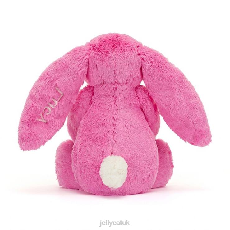 Jellycat Toy V248Z173 Personalised Bashful Bunny Medium Hot Pink