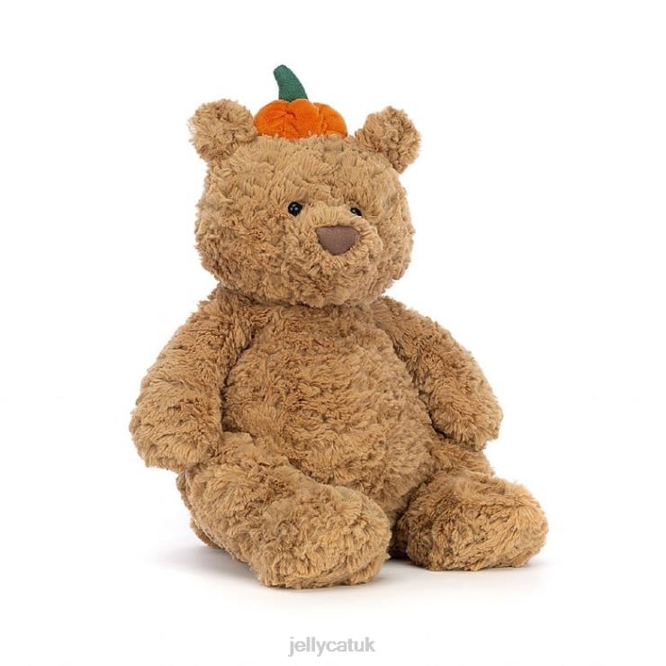 Jellycat Toy V248Z177 Bartholomew Bear Pumpkin Brown