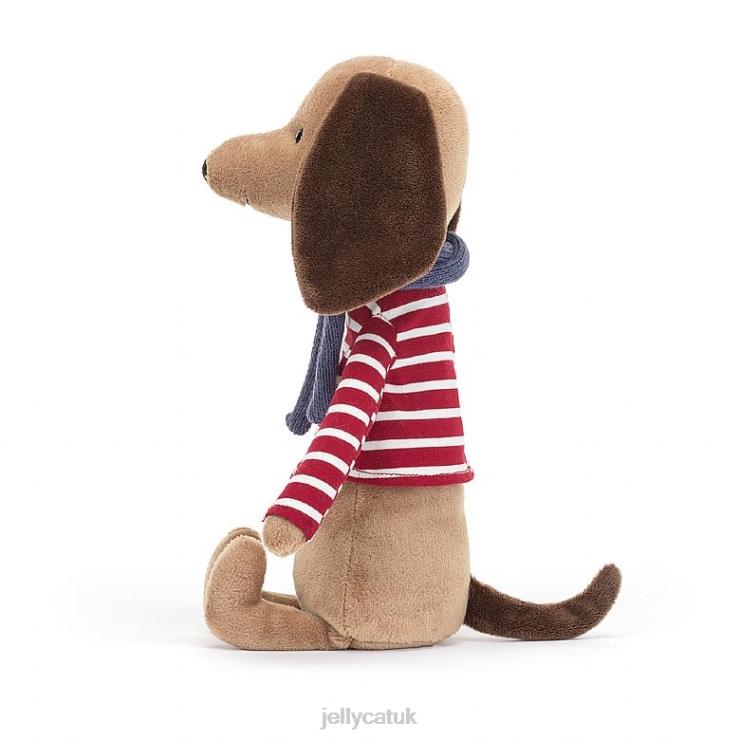 Jellycat Toy V248Z181 Beatnik Buddy Sausage Dog Tan