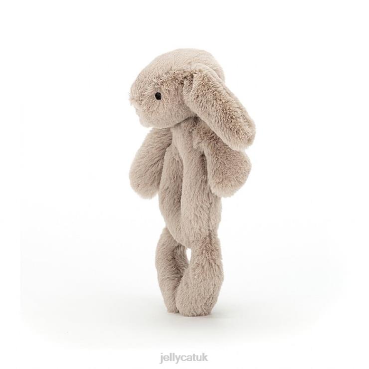 Jellycat Toy V248Z195 Bashful Bunny Ring Rattle Beige