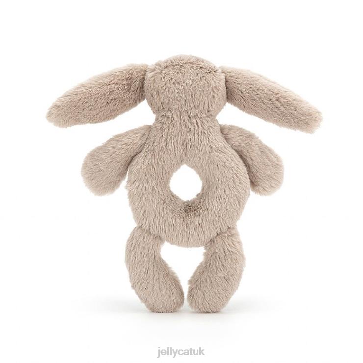 Jellycat Toy V248Z195 Bashful Bunny Ring Rattle Beige