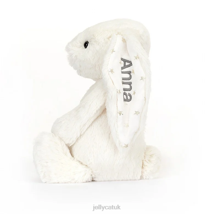 Jellycat Toy V248Z203 Personalised Bashful Twinkle Bunny Medium Cream