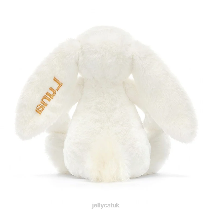 Jellycat Toy V248Z228 Personalised Bashful Luxe Bunny Luna Medium White