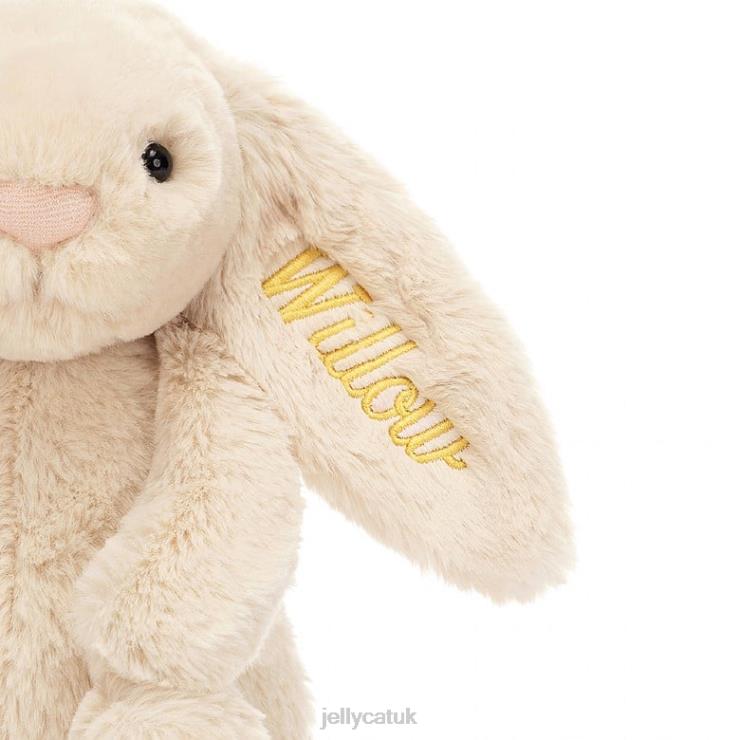 Jellycat Toy V248Z237 Personalised Bashful Luxe Bunny Willow Medium Beige