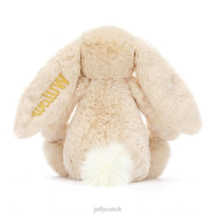 Jellycat Toy V248Z237 Personalised Bashful Luxe Bunny Willow Medium Beige