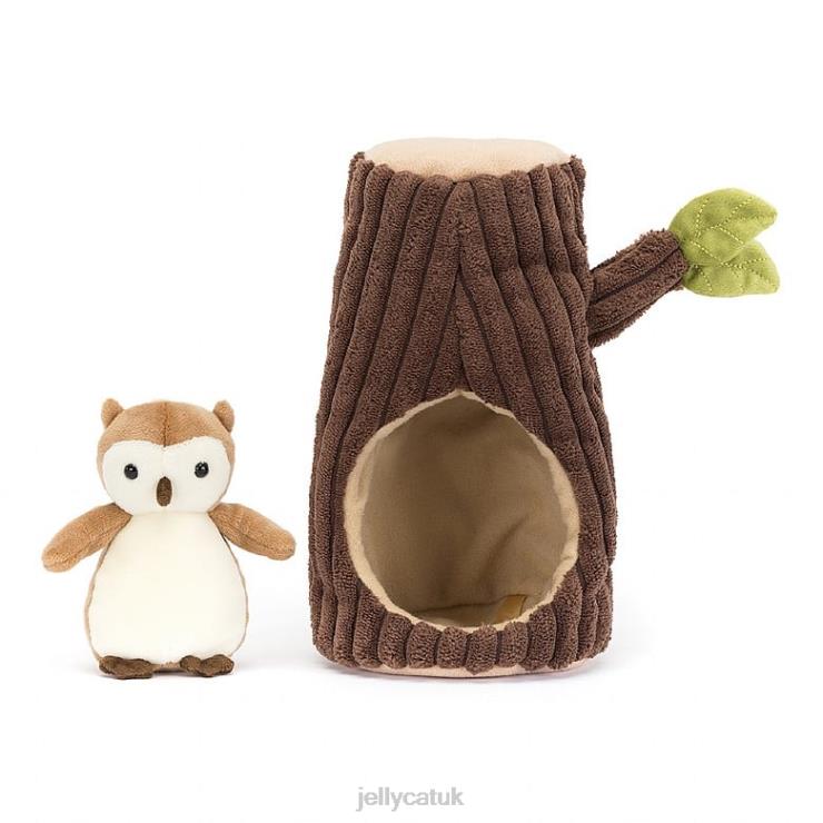 Jellycat Toy V248Z255 Forest Fauna Owl Brown and White