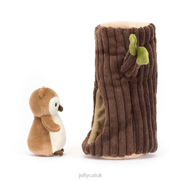 Jellycat Toy V248Z255 Forest Fauna Owl Brown and White