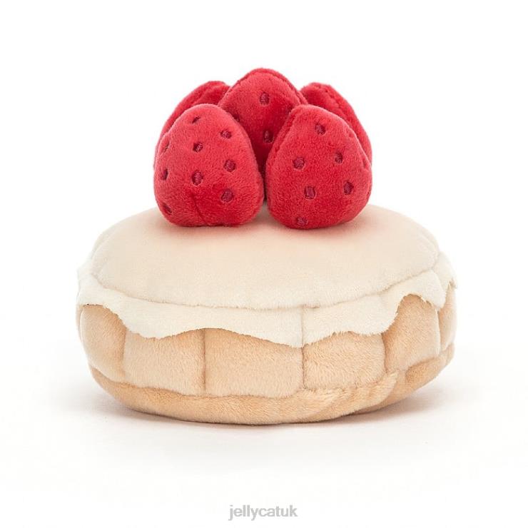 Jellycat Toy V248Z26 Pretty Patisserie Tarte Aux Fraises Multi-colour