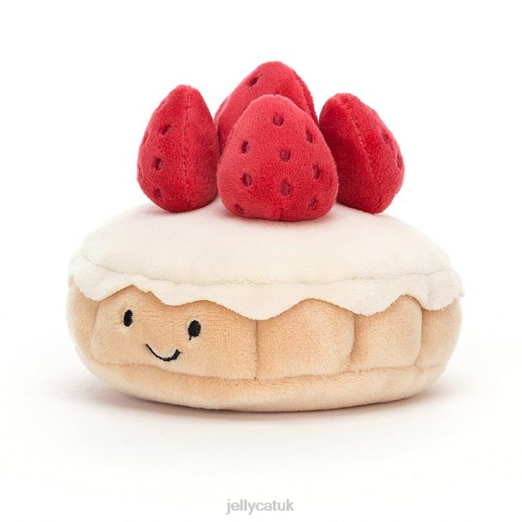 Jellycat Toy V248Z26 Pretty Patisserie Tarte Aux Fraises Multi-colour