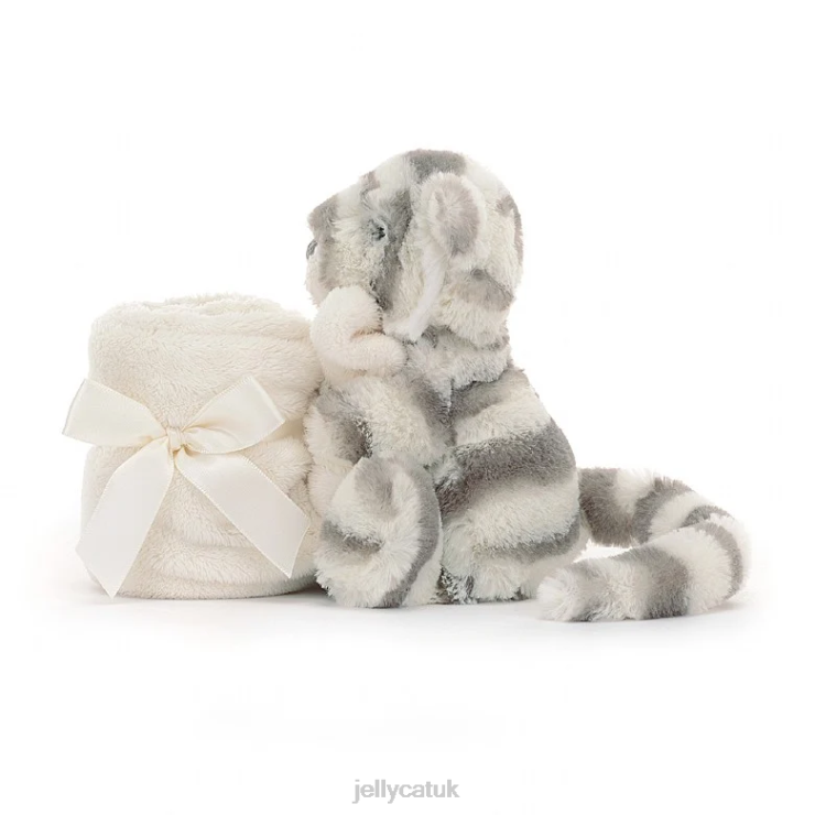 Jellycat Toy V248Z264 Bashful Snow Tiger Soother Grey and White