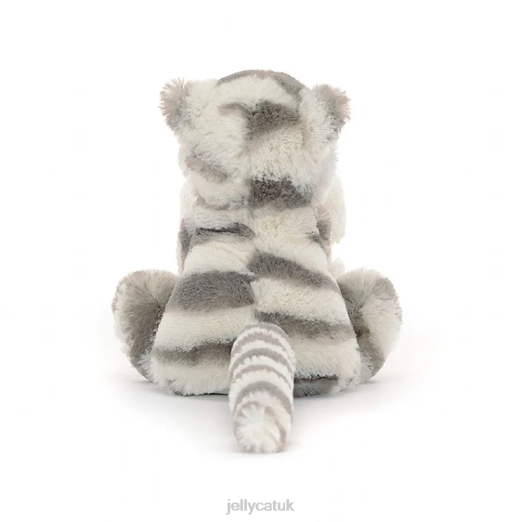 Jellycat Toy V248Z264 Bashful Snow Tiger Soother Grey and White