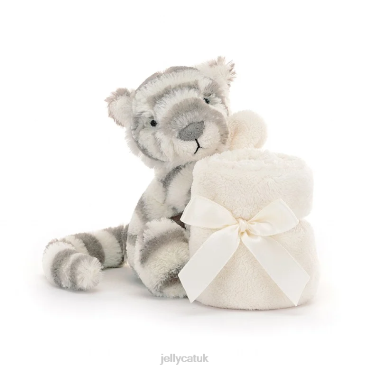 Jellycat Toy V248Z264 Bashful Snow Tiger Soother Grey and White