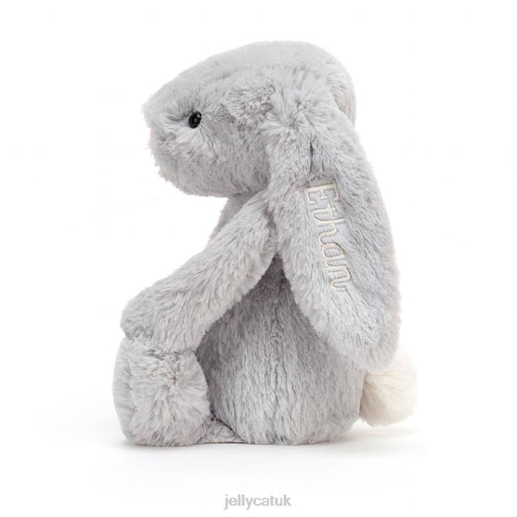 Jellycat Toy V248Z273 Personalised Bashful Bunny Medium Silver