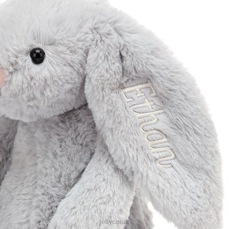 Jellycat Toy V248Z273 Personalised Bashful Bunny Medium Silver