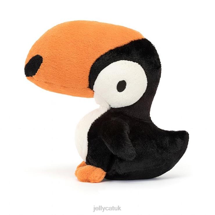 Jellycat Toy V248Z275 Bodacious Beak Toucan Black and White