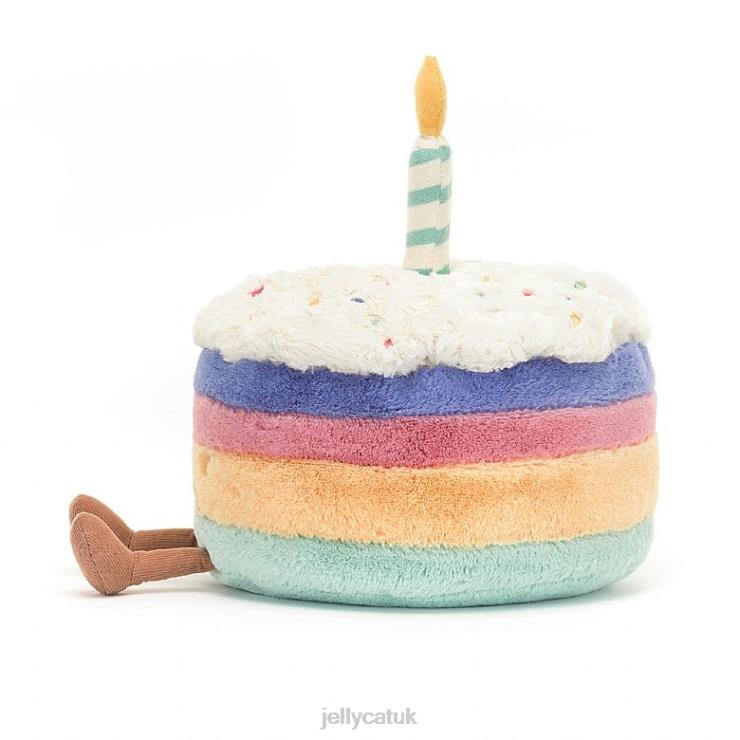 Jellycat Toy V248Z286 Amuseable Rainbow Birthday Cake Multi-colour