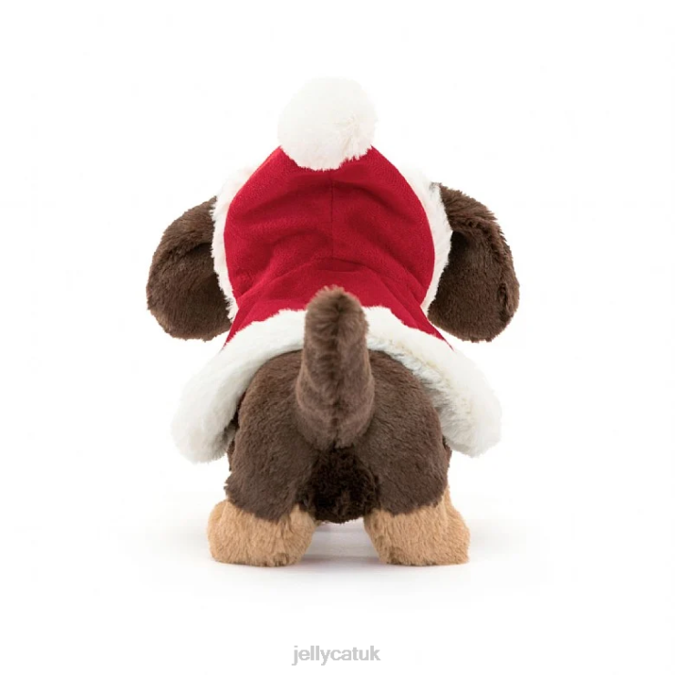 Jellycat Toy V248Z29 Winter Warmer Otto Sausage Dog Brown