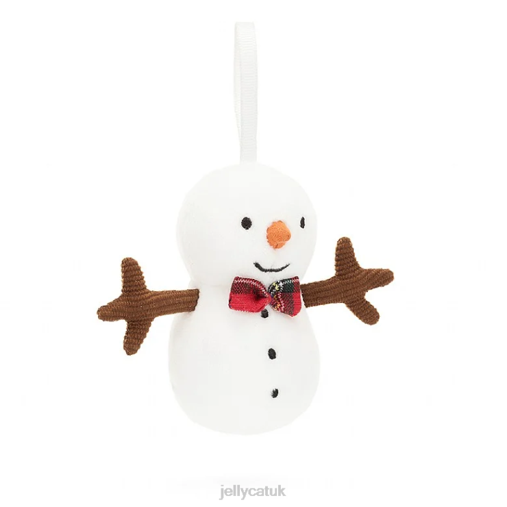 Jellycat Toy V248Z30 Festive Folly Snowman White