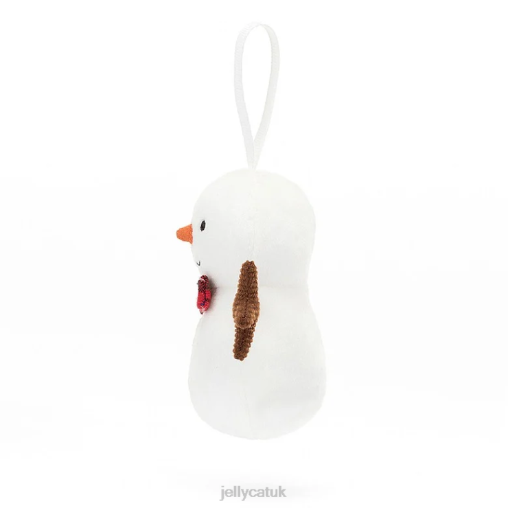 Jellycat Toy V248Z30 Festive Folly Snowman White