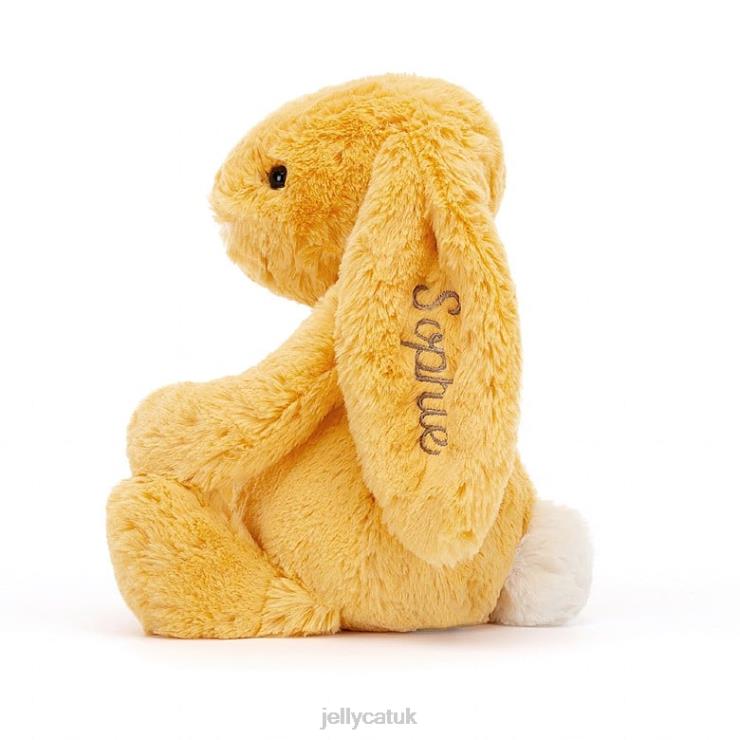 Jellycat Toy V248Z314 Personalised Bashful Bunny Medium Sunshine