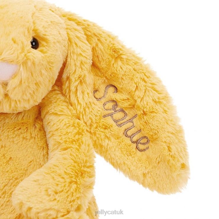 Jellycat Toy V248Z314 Personalised Bashful Bunny Medium Sunshine