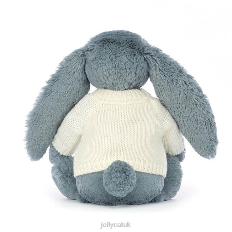 Jellycat Toy V248Z331 Blossom Dusky with Personalised Cream Jumper Blue