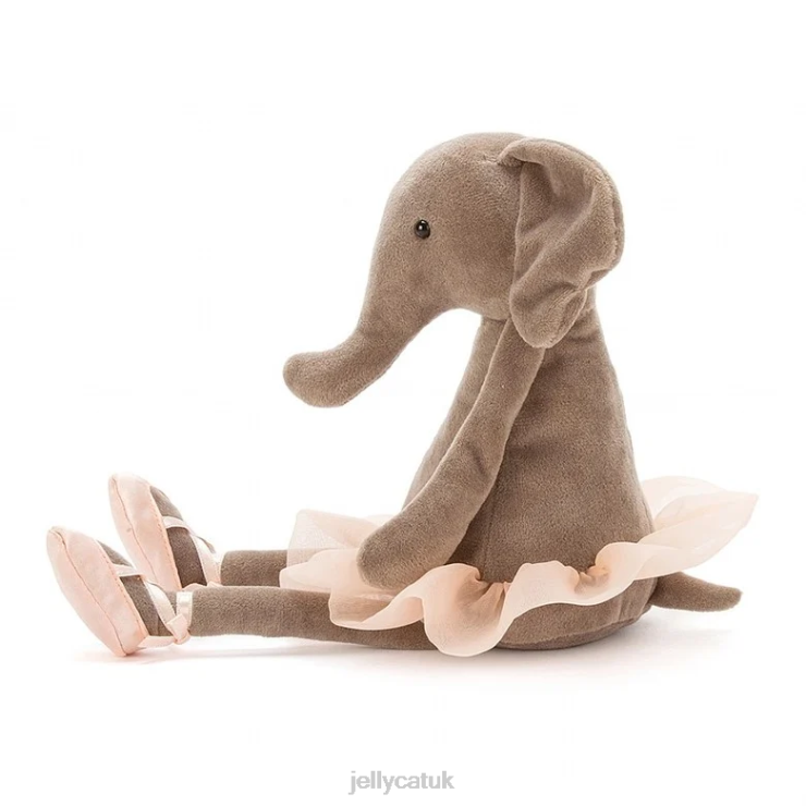 Jellycat Toy V248Z340 Dancing Darcey Elephant Grey